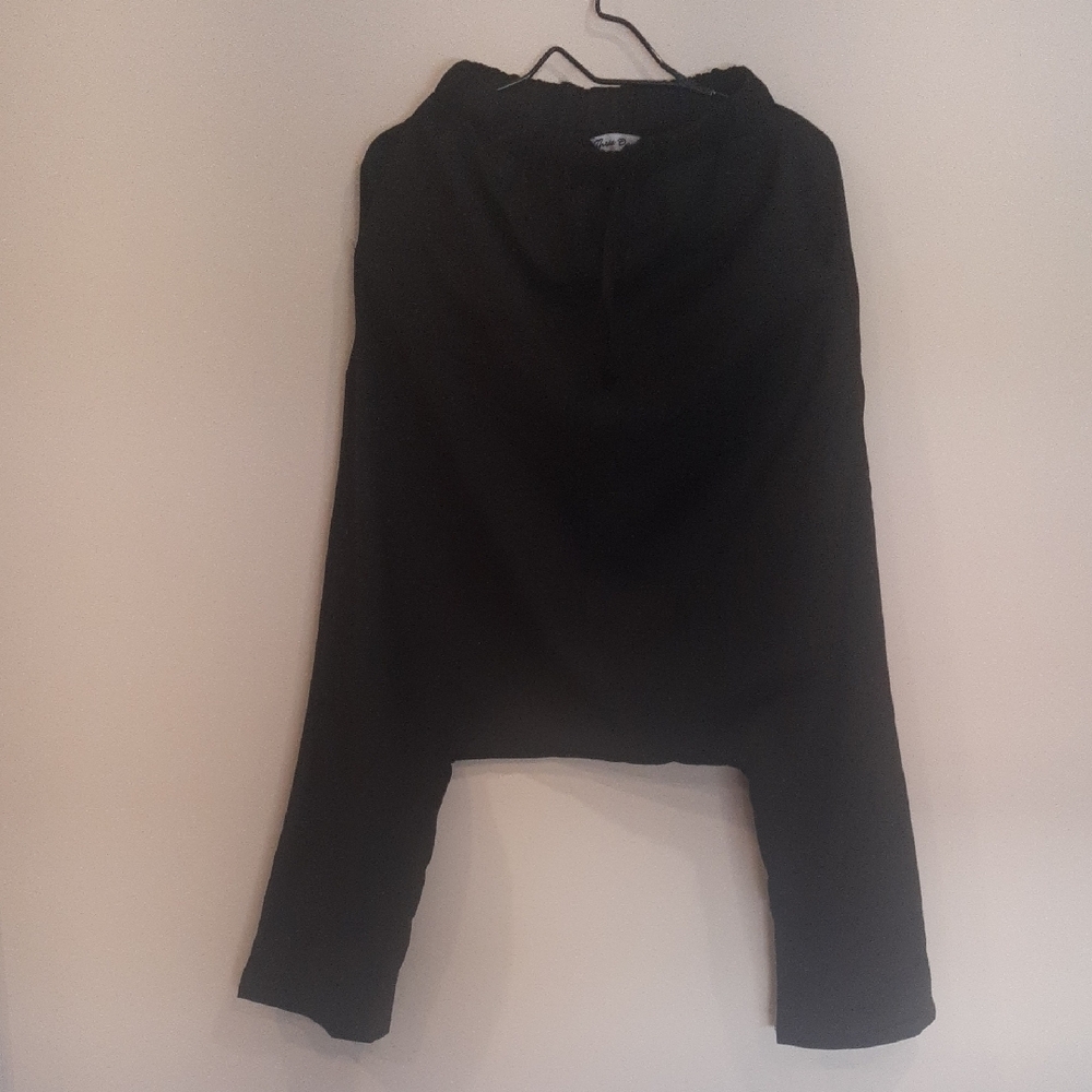 Black Extreme Drop Crotch Pants.